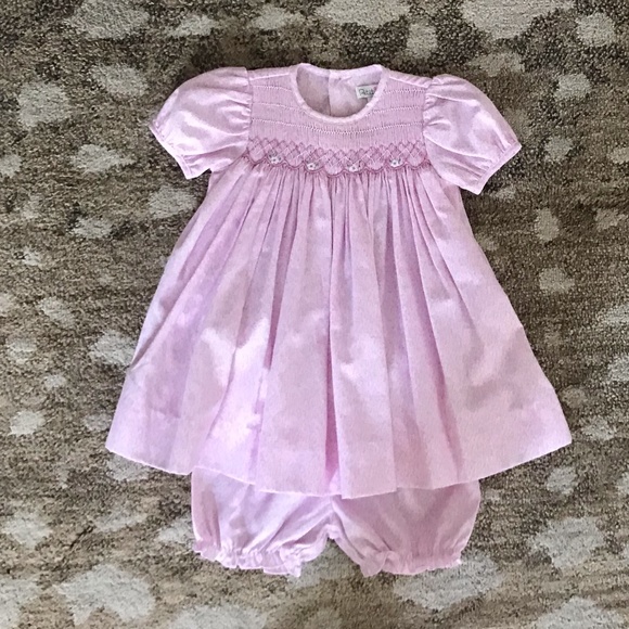 Petit Ami Smocked Flower Knit Dress main image 1